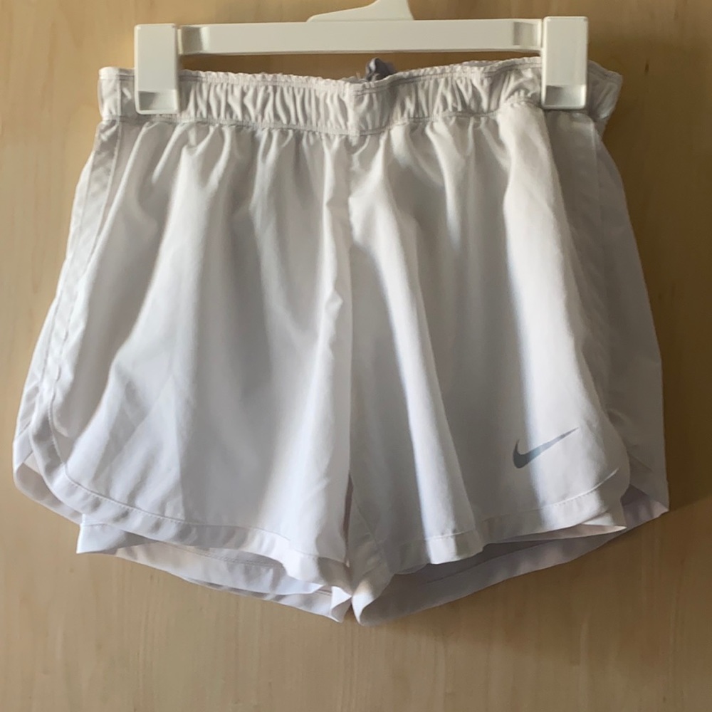 Nike White Lined Athletic Shorts